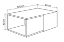 كونسول استقبال، 100 × 60 × 40 سم - بني وأبيض - AZH-00026