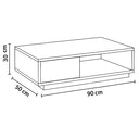 كونسول استقبال، 90 × 30 × 50 سم - خشبي وأبيض - AZH-00031