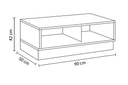 كونسول استقبال، 90 × 42 × 50 سم - أبيض - AZH-00032