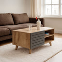 كونسول استقبال، 100  × 48 × 45 سم - رمادي وخشبي - AZH-00037