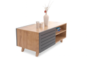 كونسول استقبال، 100  × 48 × 45 سم - رمادي وخشبي - AZH-00037