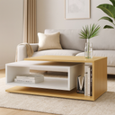 كونسول استقبال، 100  × 50 × 45 سم - أبيض وخشبي - AZH-00047