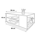 كونسول استقبال، 80 × 50 × 45 سم - خشبي وأبيض - AZH-00054