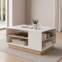 كونسول استقبال، 80 × 50 × 45 سم - خشبي وأبيض - AZH-00054