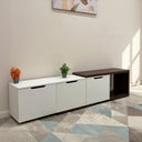 ترابيزة تلفزيون، 180 × 40 × 45 سم - بني وأبيض - TV Stand-1