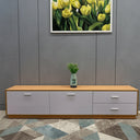 ترابيزة تلفزيون، 200 × 40 × 40 سم - خشبي وأبيض - TV Stand-2