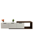 ترابيزة تلفزيون، 180 × 40 × 45 سم - بني وأبيض - TV Stand-1