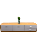 ترابيزة تلفزيون، 200 × 40 × 40 سم - خشبي وأبيض - TV Stand-2