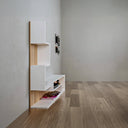 ترابيزة تلفزيون، 150 × 40 × 120 سم - خشبي وأبيض - AZ30068