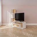 ترابيزة تلفزيون، 150 × 40 × 120 سم - خشبي وأبيض - AZ30068
