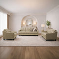 Modern 3-Piece living room (Plywood, Beech wood, and Musky wood) - Color: Beige - Moana