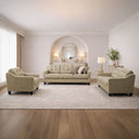 Modern 3-Piece living room (Plywood, Beech wood, and Musky wood) - Color: Beige - Moana