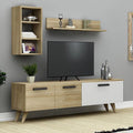 ترابيزة تلفزيون، 140 × 30 × 45 سم - خشبي وأبيض - AZ30022