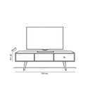 ترابيزة تلفزيون، 150 × 30 × 50 سم - بني وأبيض - AZ30061