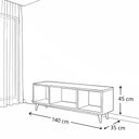 ترابيزة تلفزيون، 140 × 35 × 45 سم - أبيض - AZ30076