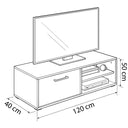 ترابيزة تلفزيون، 120 × 40 × 50 سم - أبيض - AZ3001