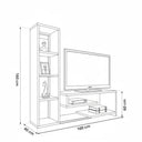 ترابيزة تلفزيون، 160 x 160 x 40 سم - بني وأبيض - AZ111341