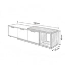 ترابيزة تلفزيون، 180 × 40 × 45 سم - خشبي وأسود - TV Stand 5