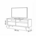 ترابيزة تلفزيون، 90 × 30 × 45 سم - بني وأبيض - AZ30030