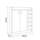 جزامة أحذية، 100 × 38 × 110 سم - أبيض - AZ40056