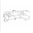 ركنة منزلية عصرية على شكل حرف L – خشب طبيعي – أبيض – 285*175*85 cm – Espresso Pro max