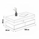 كونسول استقبال، 100  × 60 × 40 سم - أبيض وخشبي - AZH-00040
